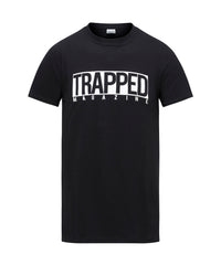 Black Classic Box Logo Trapped Magazine T-Shirt