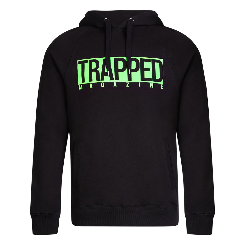 Slime Green Classic Box Logo Hoodie - Black