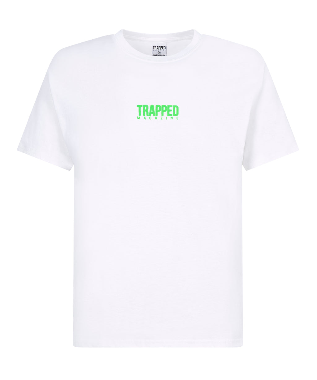Slime Green Small Logo T-shirt - White