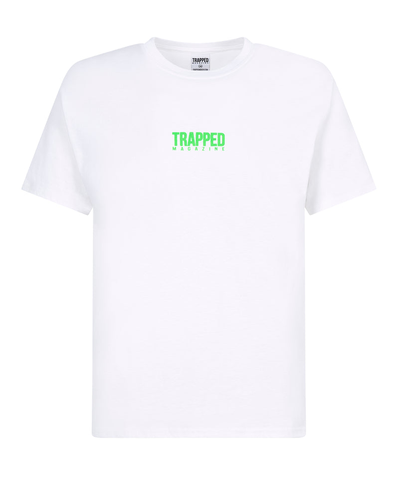 Slime Green Small Logo T-shirt - White